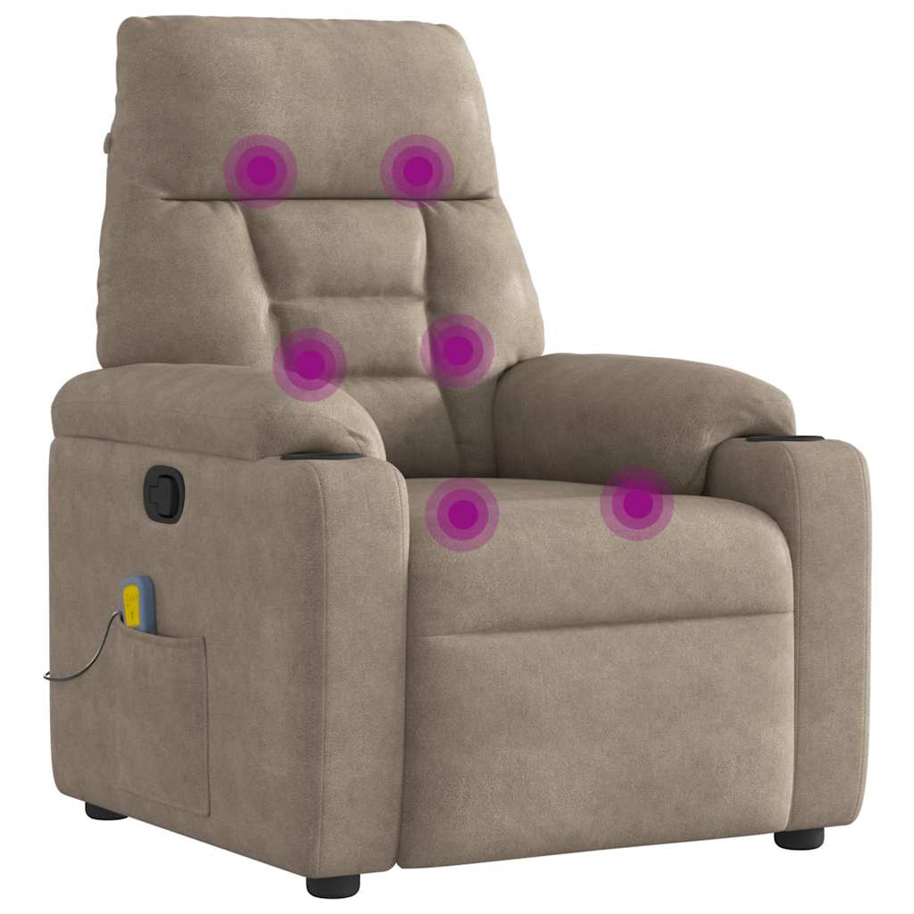 Massagestoel microvezelstof taupe