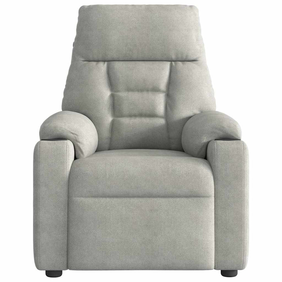 Massagestoel microvezelstof lichtgrijs