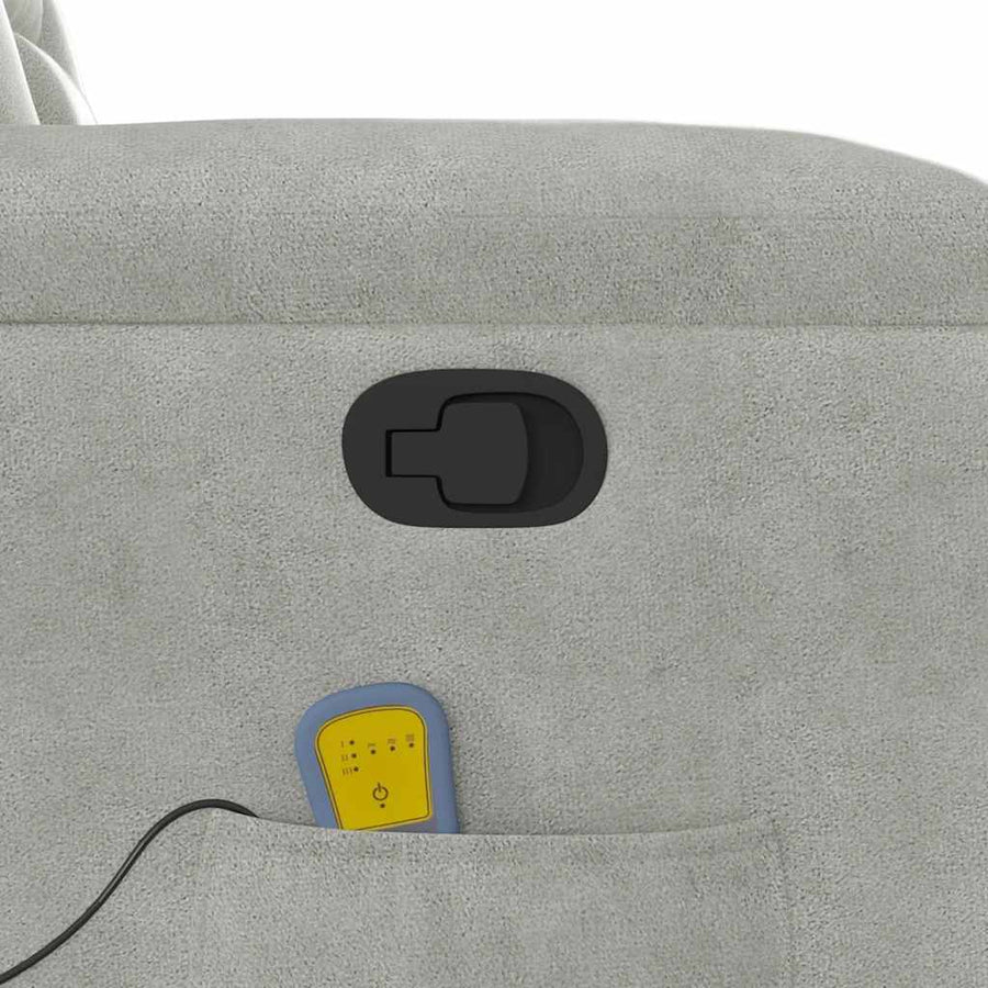 Massagestoel microvezelstof lichtgrijs