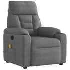 Massagestoel microvezelstof donkergrijs 110 kg
