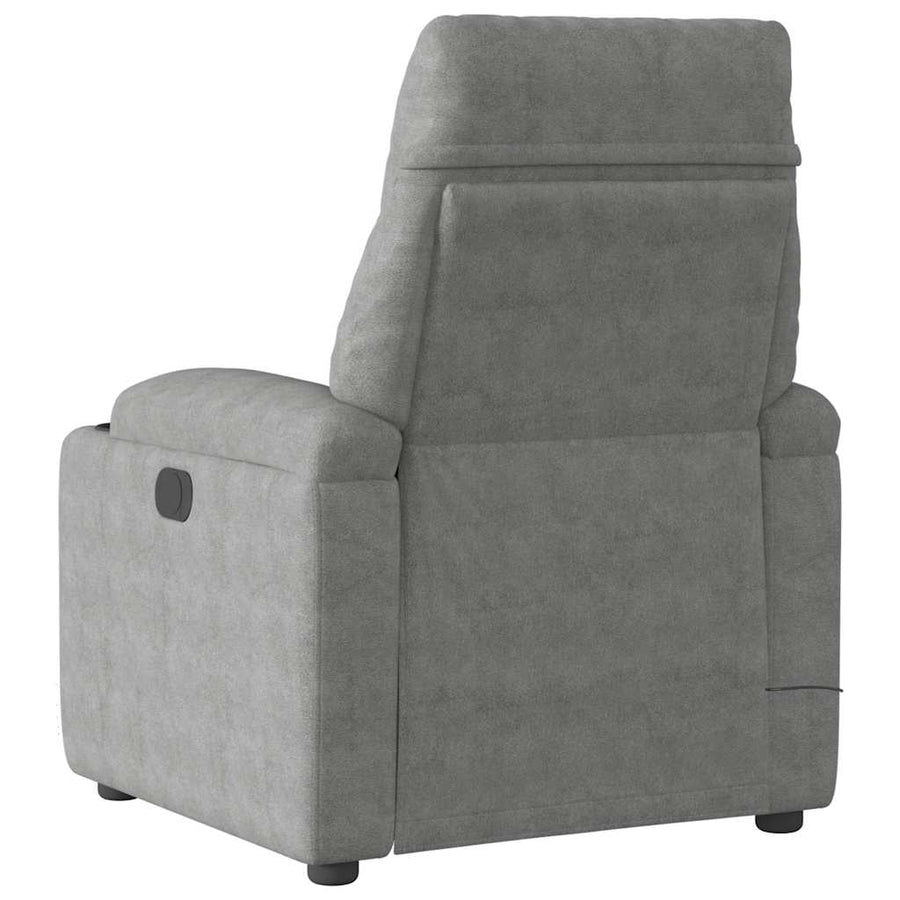Massagestoel microvezelstof donkergrijs