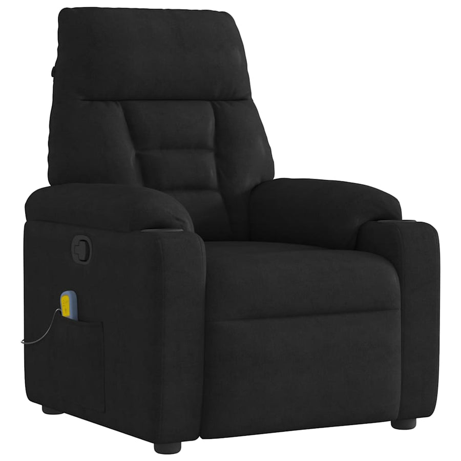 Massagestoel Microvezelstof Zwart 1 Ja