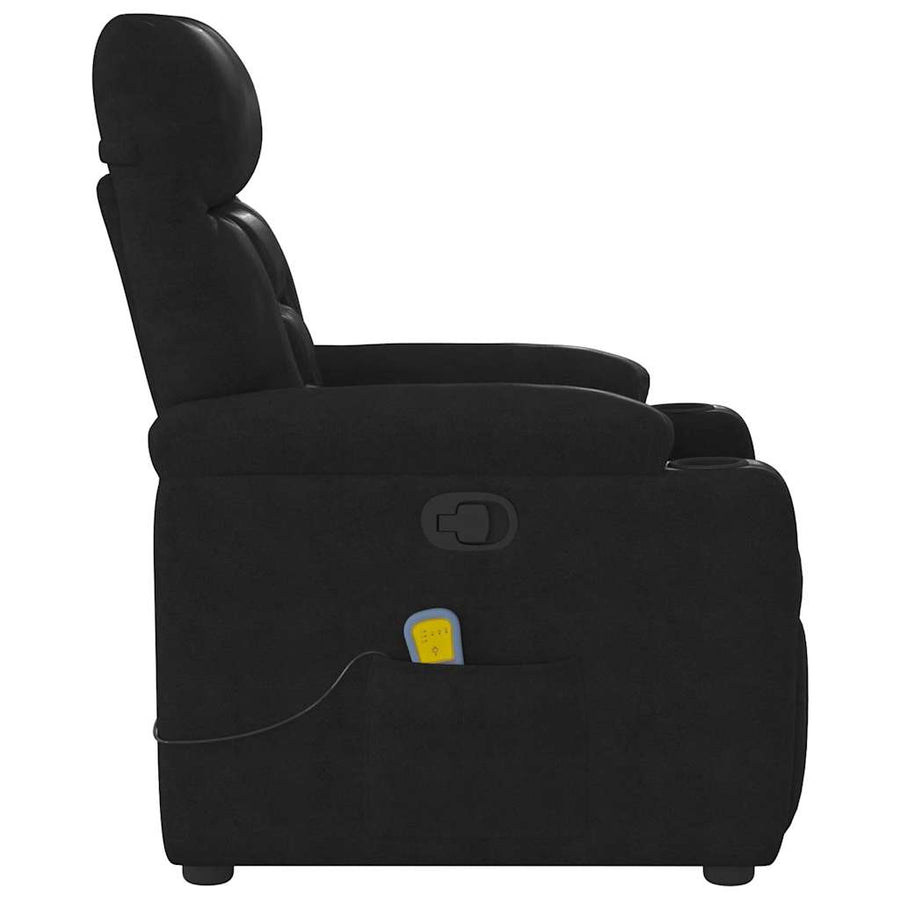 Massagestoel Microvezelstof Zwart 1 Ja