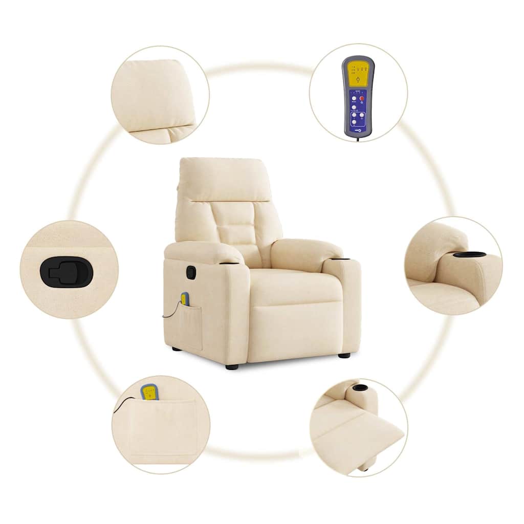 Massagestoel Microvezelstof Beige 1 Ja