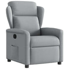 Adjustable light grey fabric armchair