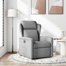 Fauteuil verstelbaar stof lichtgrijs