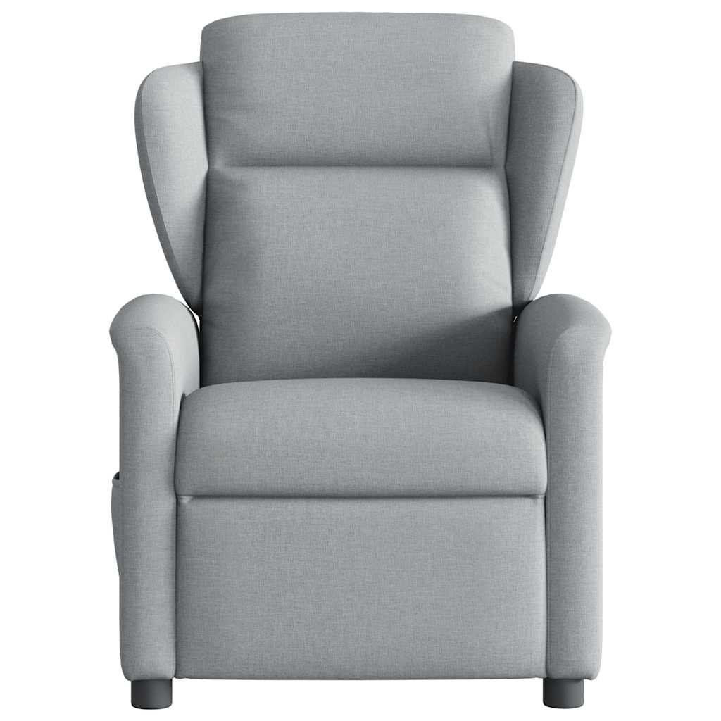 Fauteuil verstelbaar stof lichtgrijs