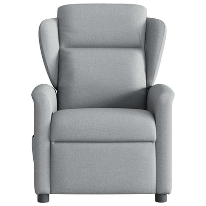 Fauteuil verstelbaar stof lichtgrijs