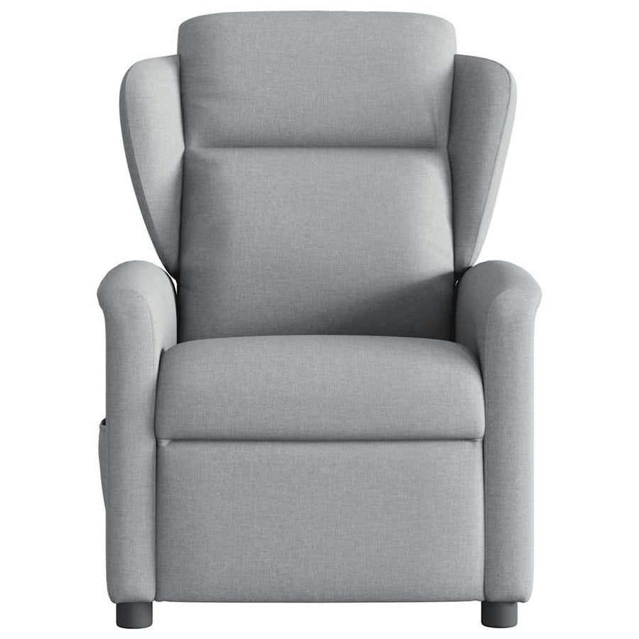 Fauteuil verstelbaar stof lichtgrijs