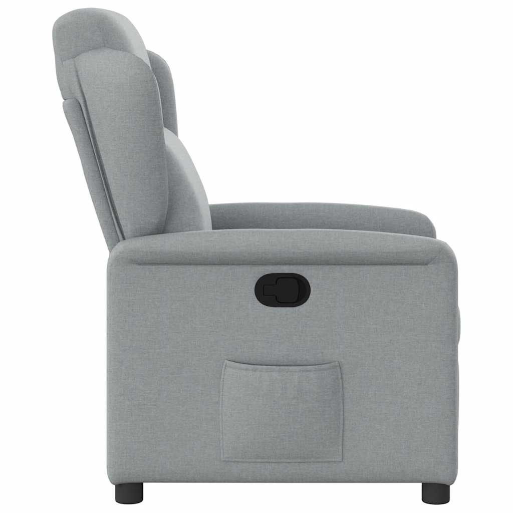 Fauteuil verstelbaar stof lichtgrijs