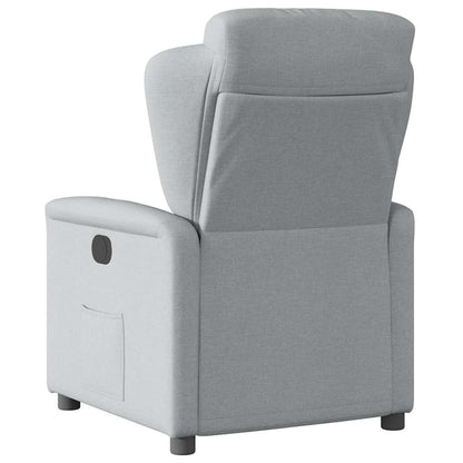 Fauteuil verstelbaar stof lichtgrijs