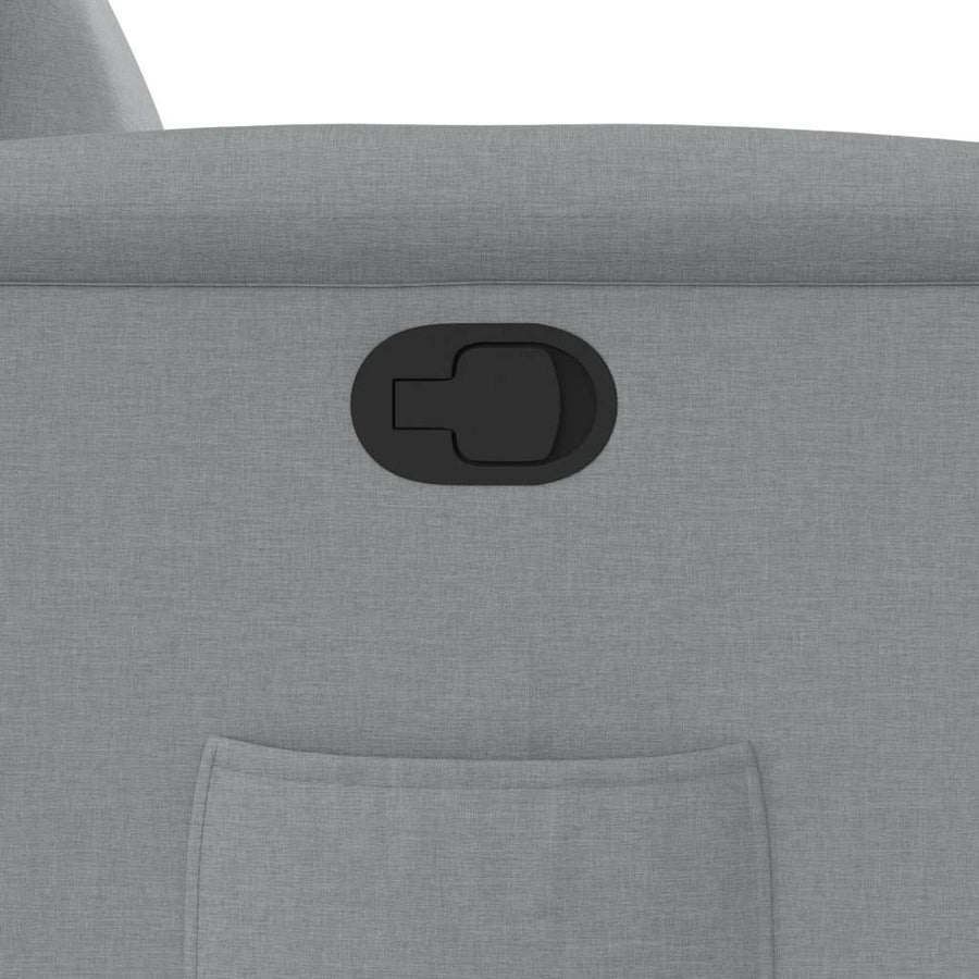 Fauteuil verstelbaar stof lichtgrijs
