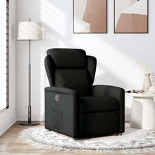Fauteuil verstelbaar stof zwart
