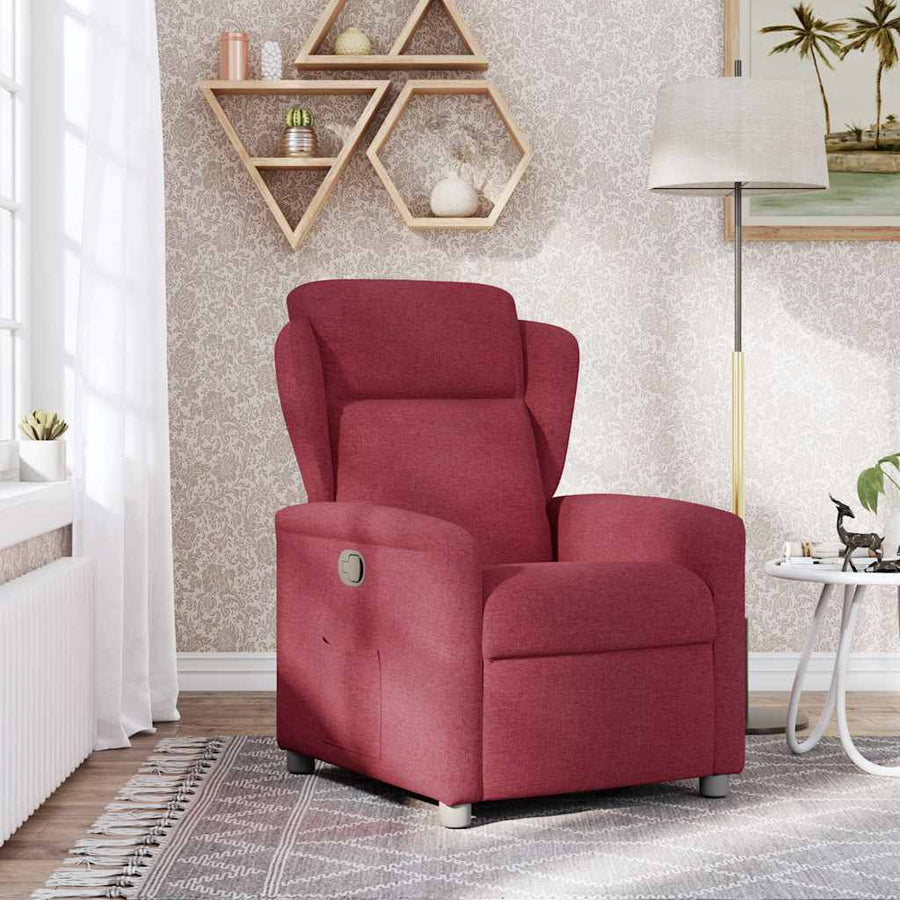 Fauteuil Verstelbaar Stof Wijnrood 1 Nee