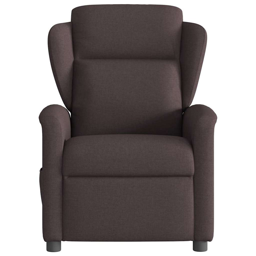 Fauteuil verstelbaar stof donkerbruin