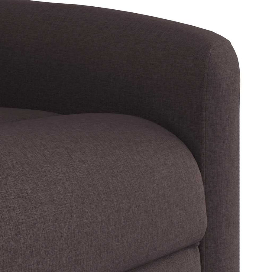 Fauteuil verstelbaar stof donkerbruin