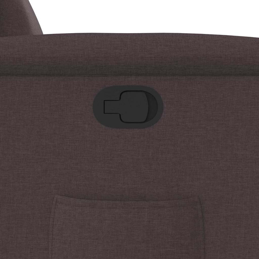 Fauteuil verstelbaar stof donkerbruin