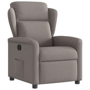 Fauteuil verstelbaar stof taupe 78x95x100 cm