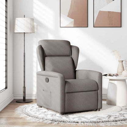 Fauteuil verstelbaar stof taupe