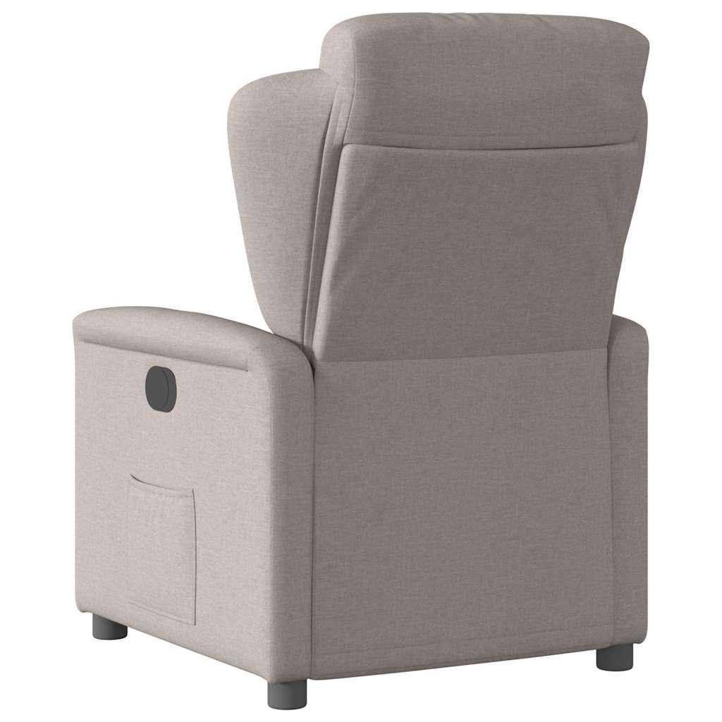 Fauteuil verstelbaar stof taupe