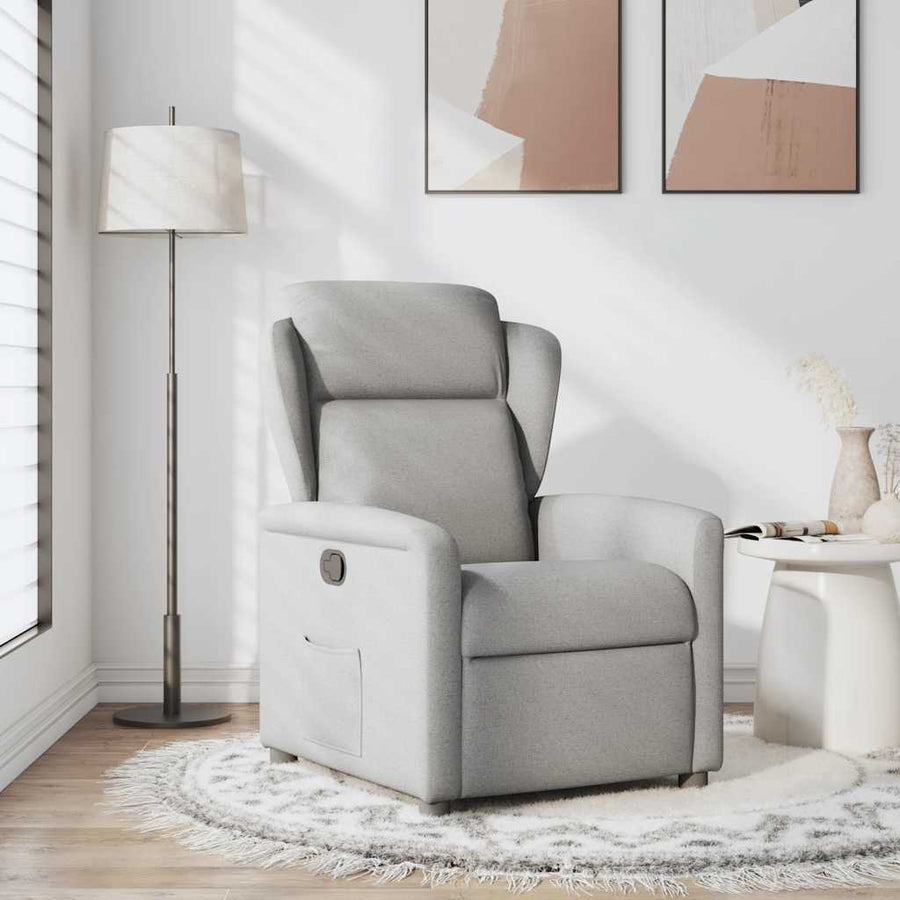 Fauteuil verstelbaar stof wolk grijs