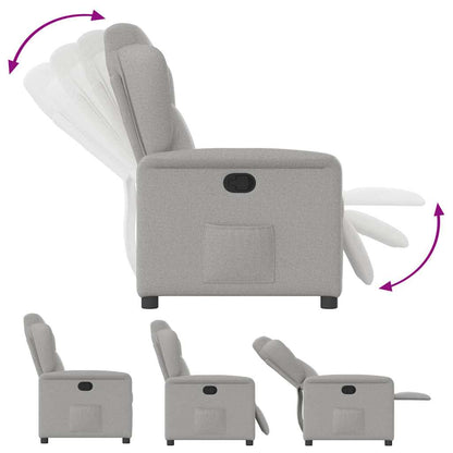 Fauteuil verstelbaar stof wolk grijs