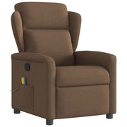 Massagestoel verstelbaar stof bruin 78x95x100 cm