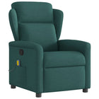 Massagestoel verstelbaar stof donkergroen 78x95x100 cm