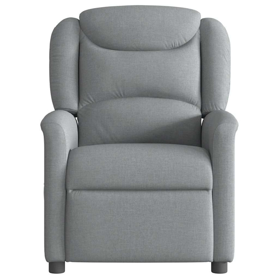 Fauteuil verstelbaar stof lichtgrijs