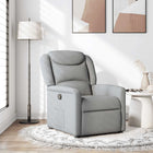 Fauteuil verstelbaar stof lichtgrijs 78x95x100 cm
