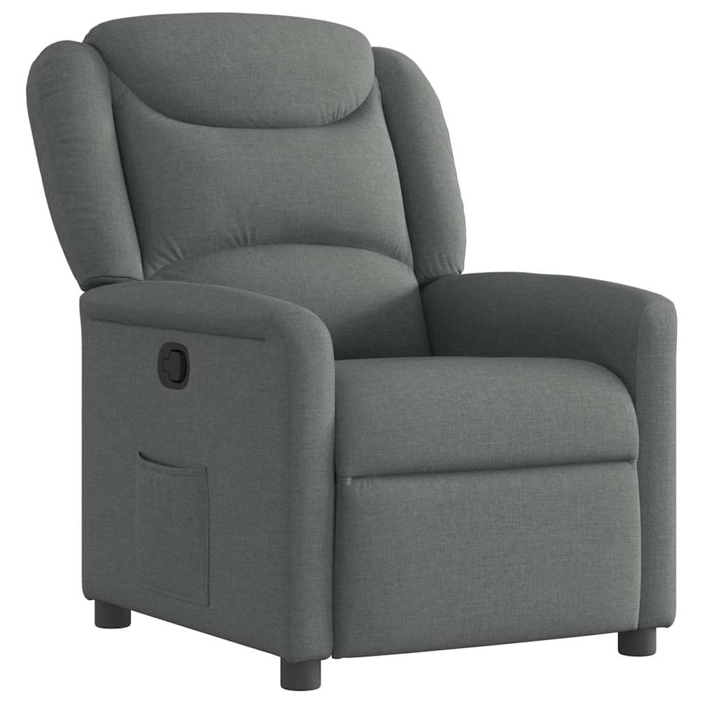 Fauteuil verstelbaar stof donkergrijs