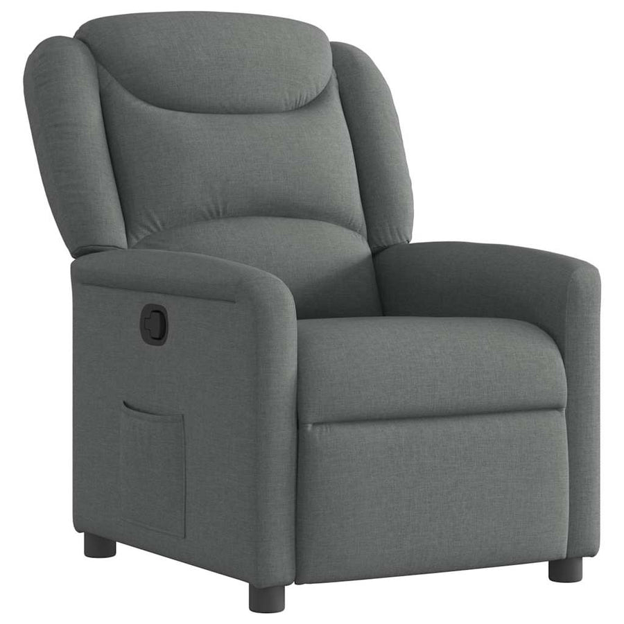 Fauteuil verstelbaar stof donkergrijs