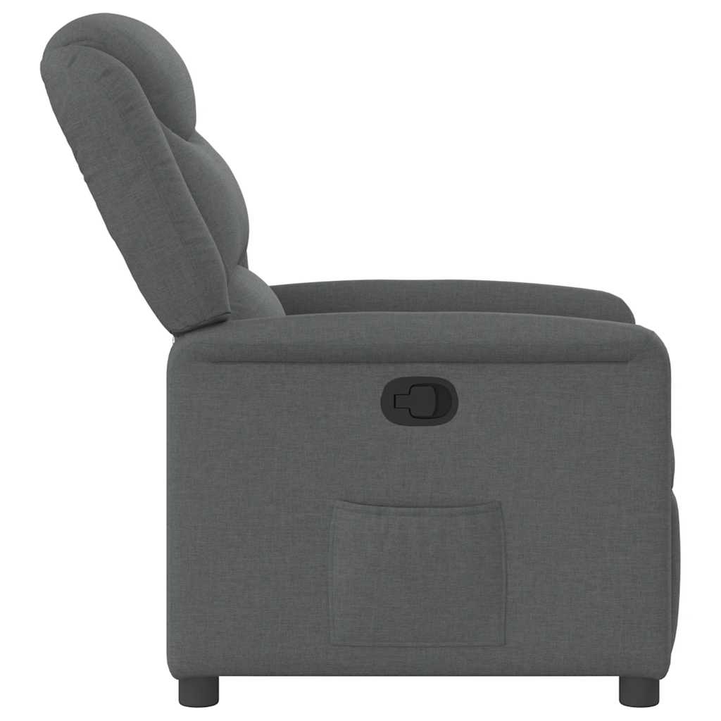 Fauteuil verstelbaar stof donkergrijs