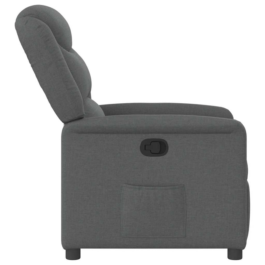 Fauteuil verstelbaar stof donkergrijs