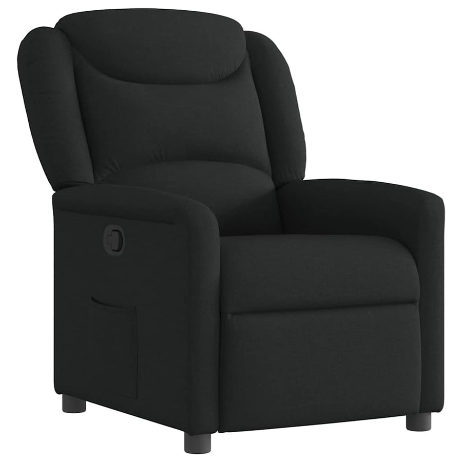 Fauteuil verstelbaar stof zwart
