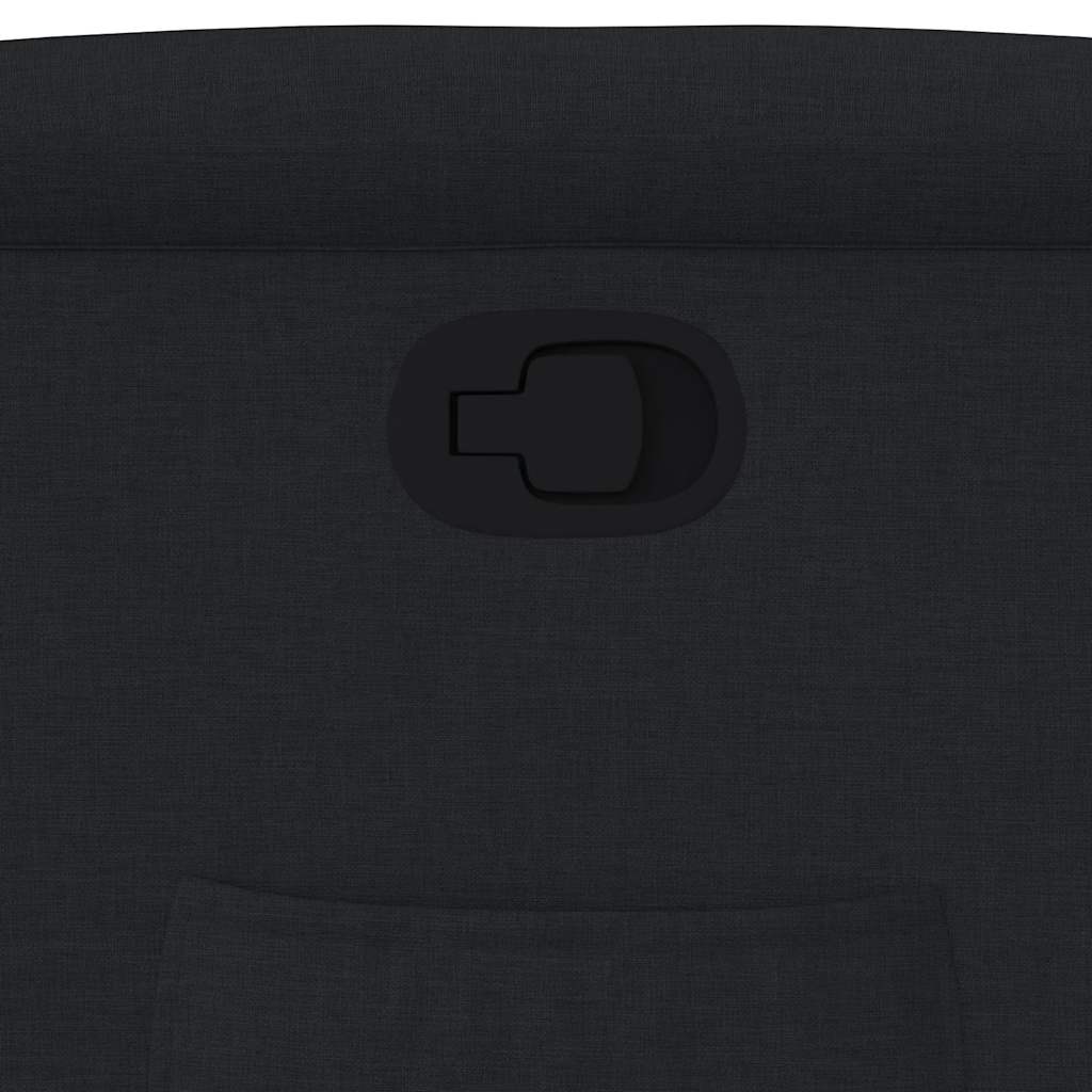 Fauteuil verstelbaar stof zwart