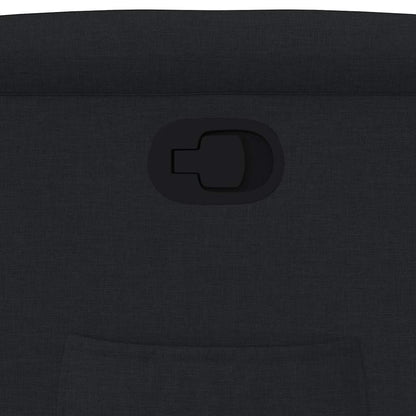 Fauteuil verstelbaar stof zwart