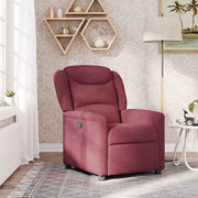 Fauteuil verstelbaar stof wijnrood 78x95x100 cm