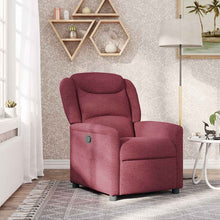 Fauteuil verstelbaar stof wijnrood