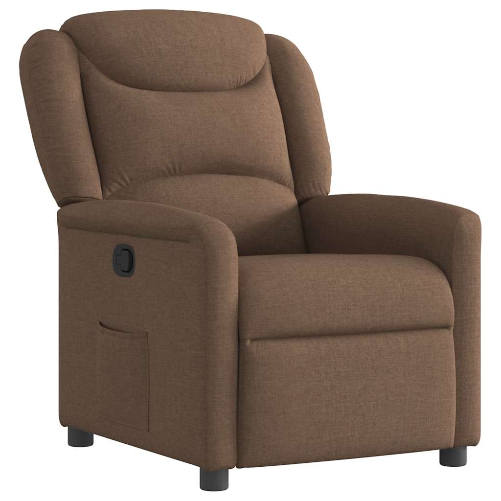 Fauteuil verstelbaar stof bruin