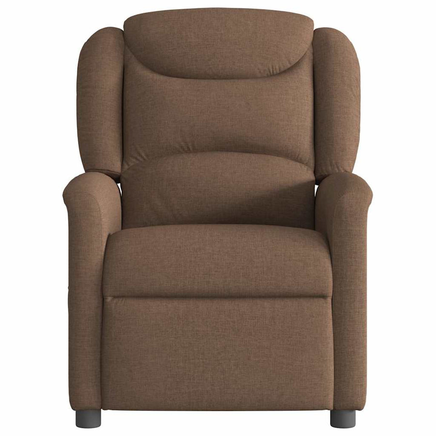 Fauteuil verstelbaar stof bruin
