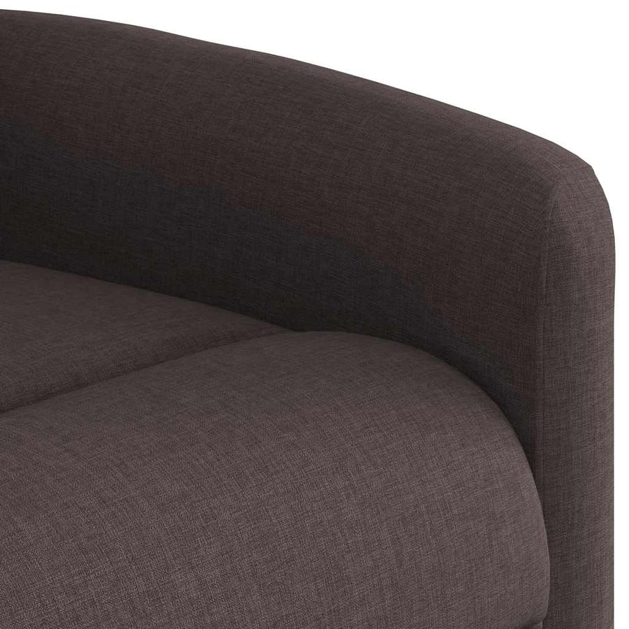Fauteuil verstelbaar stof donkerbruin