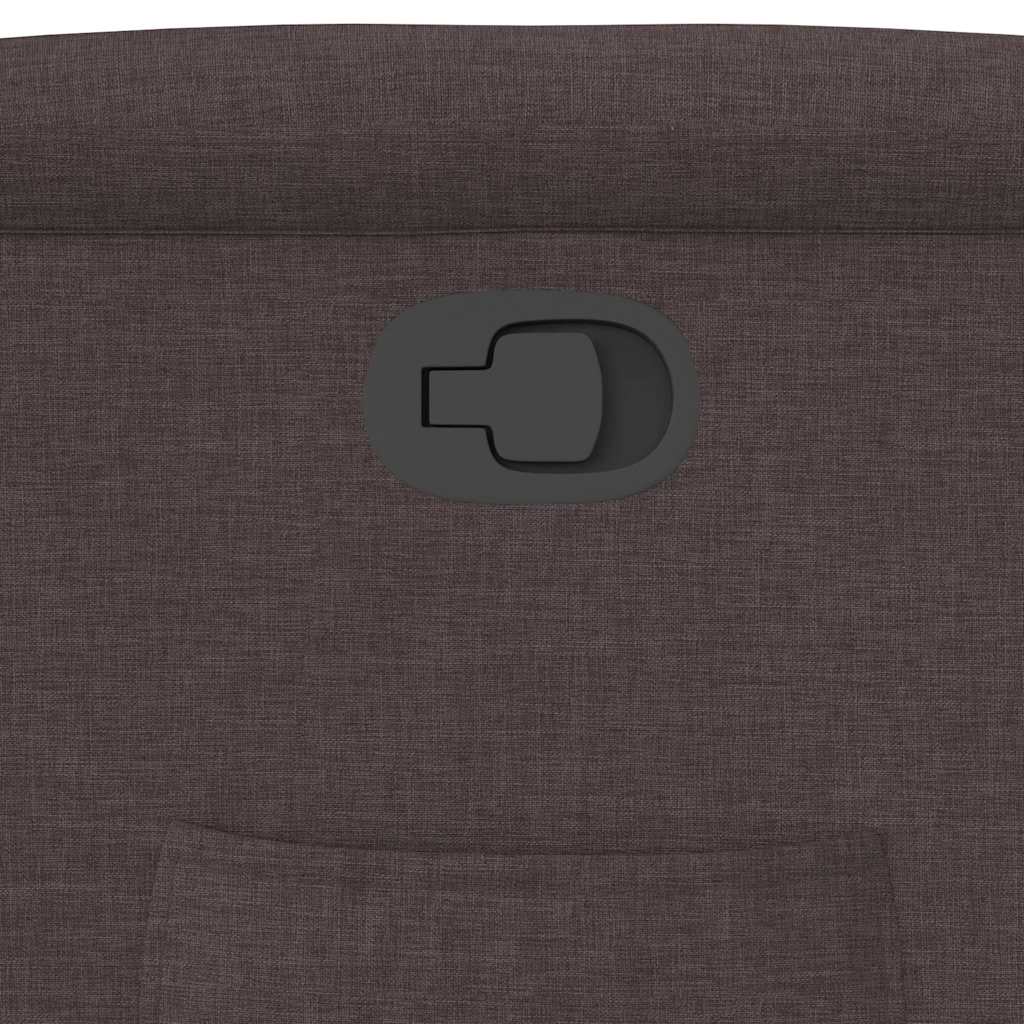 Fauteuil verstelbaar stof donkerbruin