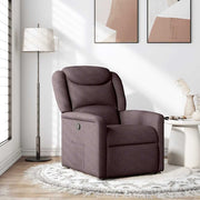 Fauteuil verstelbaar donkerbruin stof