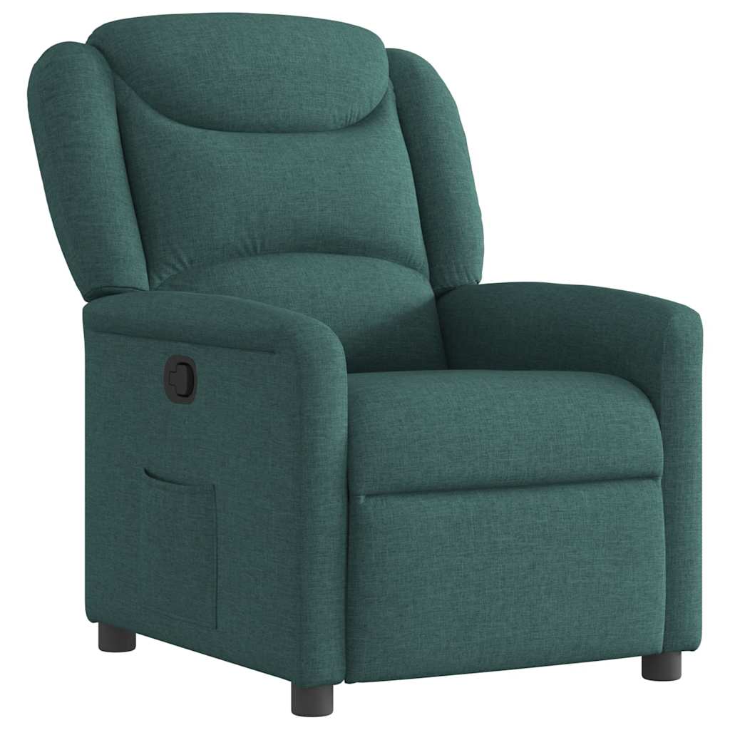 Fauteuil verstelbaar stof donkergroen