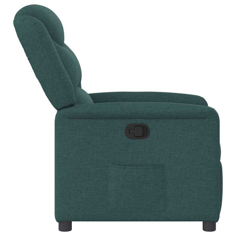 Fauteuil verstelbaar stof donkergroen