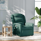 Adjustable fabric armchair dark green