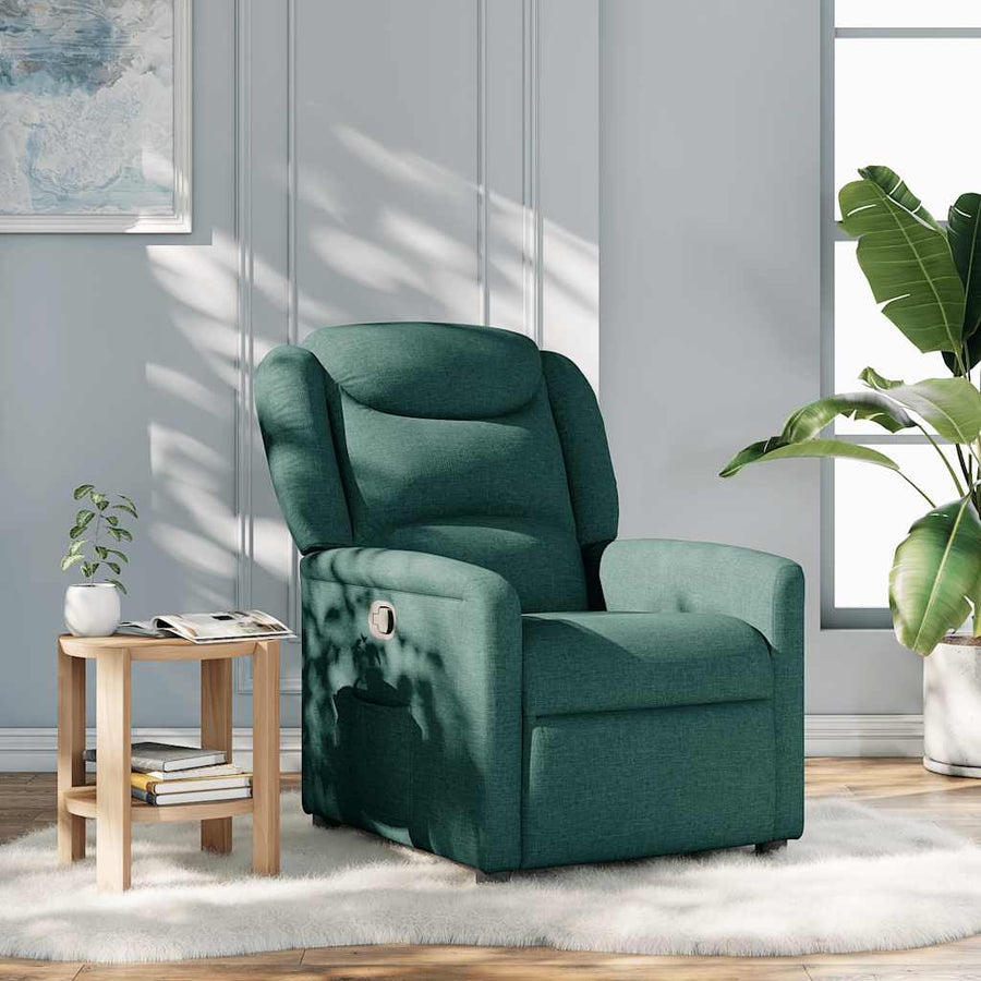 Fauteuil verstelbaar stof donkergroen