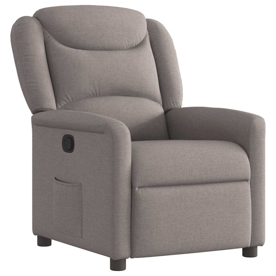 Fauteuil verstelbaar stof taupe