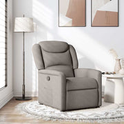 Fauteuil verstelbaar stof taupe 78x95x100 cm